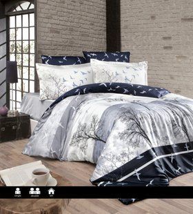 Постельное белье First Choice Cotton Satin Doga Navy Blue 0422 фото КОТОНЧИК