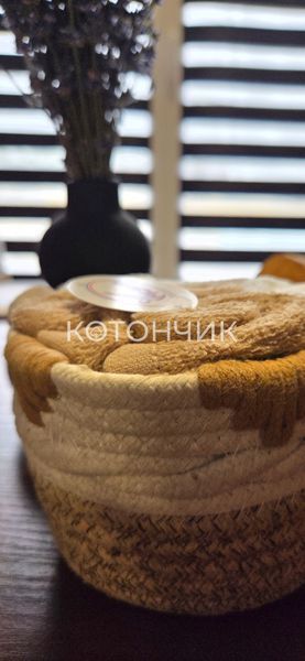 Набір махрових серветок 6штук 30х30см у плетеному кошику 2981 фото КОТОНЧИК