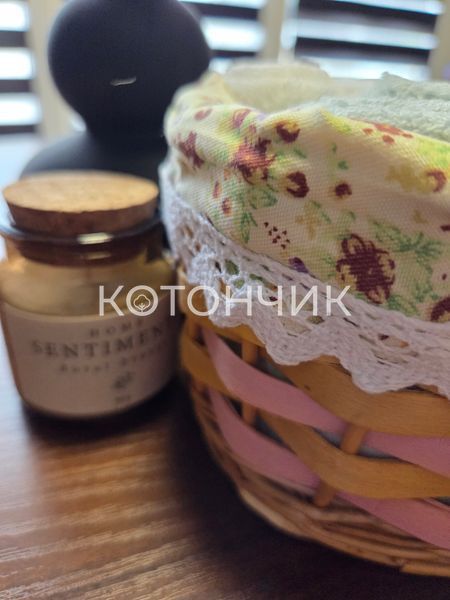 Набір махрових серветок 6штук 30х30см у плетеному кошику 2982 фото КОТОНЧИК