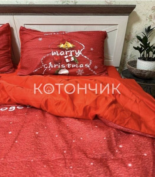 Новорічна фланелева постільна білизна Crown, 200х220см 1562 фото КОТОНЧИК