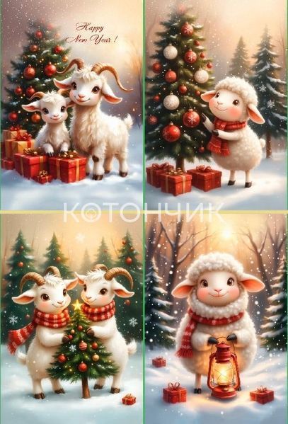 20штук льняний новорічний рушник "Зимова казка" 50х60см Тираспіль 3258 фото КОТОНЧИК