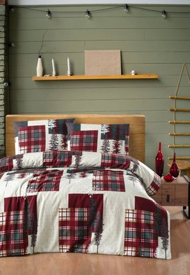 Постільна білизна First Choice Flanel Winter Red 0133 фото КОТОНЧИК