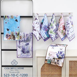 Полотенца микрофибровые 12штук 25х50см Colorful Home 523-10 2637 фото КОТОНЧИК