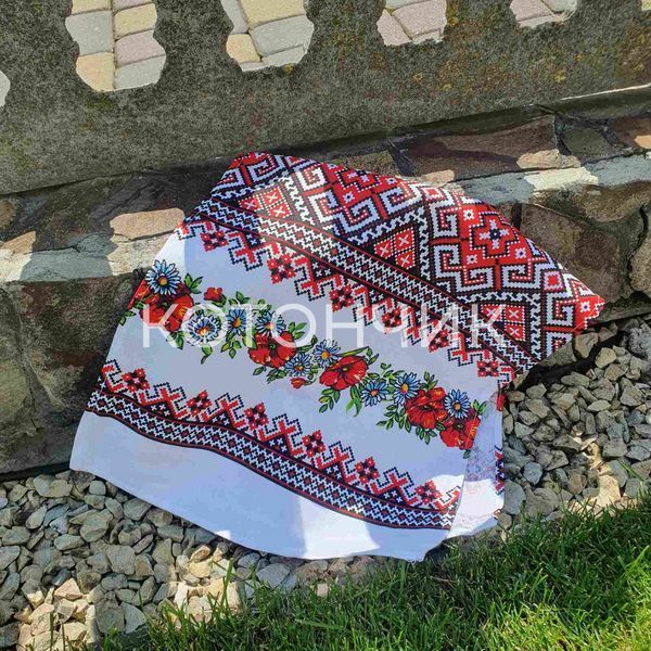 10шт рушників в українському стилі 35х70см льон "Червона вишивка" 2051 фото КОТОНЧИК