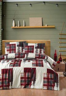 Постельное белье First Choice Flanel Winter Red 0134 фото КОТОНЧИК