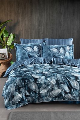 Постільна білизна La Romano Premium Satin Rican Blue 0282 фото КОТОНЧИК