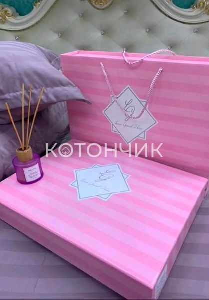 Постельного белья  Laura Grand Евро Страйп Сатин  3176 фото КОТОНЧИК