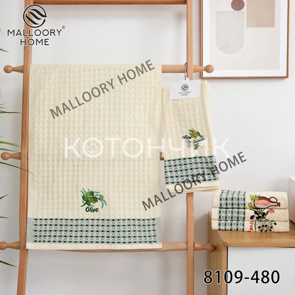 Вафельні рушники 12 штук 25х50см Malloory Home 8110 3088 фото КОТОНЧИК