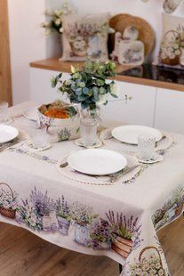 Гобеленова скатертина на стіл Provence 135x260 см 1774 фото КОТОНЧИК