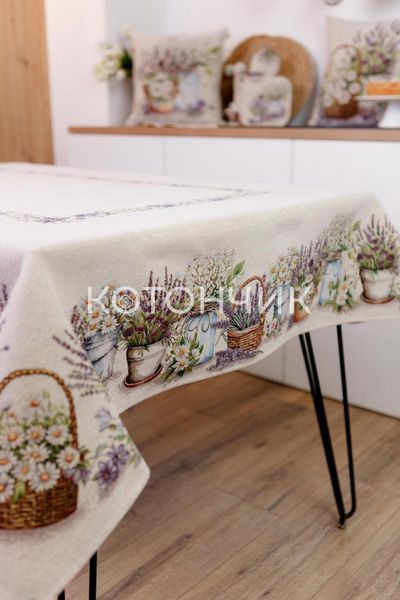 Гобеленова скатертина на стіл Provence 135x260 см 1774 фото КОТОНЧИК