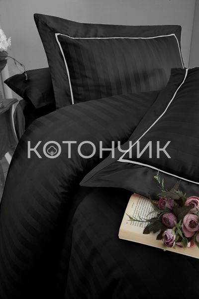 Постільна білизна First Choice Deluxe Satin Dark Series Novel Line Black 0095 фото КОТОНЧИК