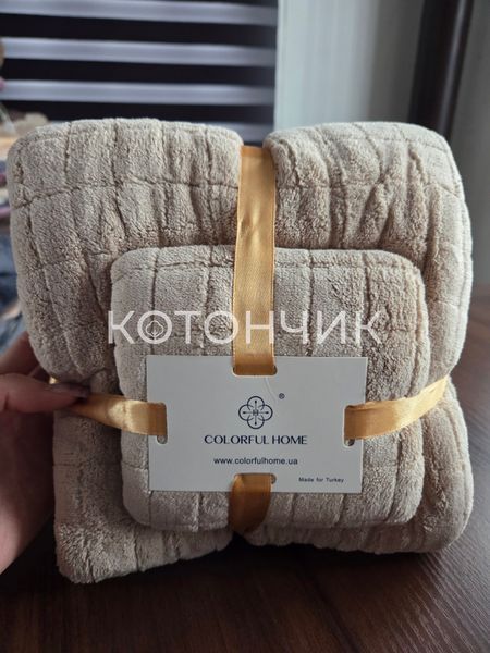 Набір рушників Клітинка мікрофібра, баня+кухня 501-58 2780 фото КОТОНЧИК