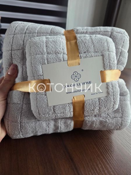 Набір рушників Клітинка мікрофібра, баня+кухня 501-58 2780 фото КОТОНЧИК