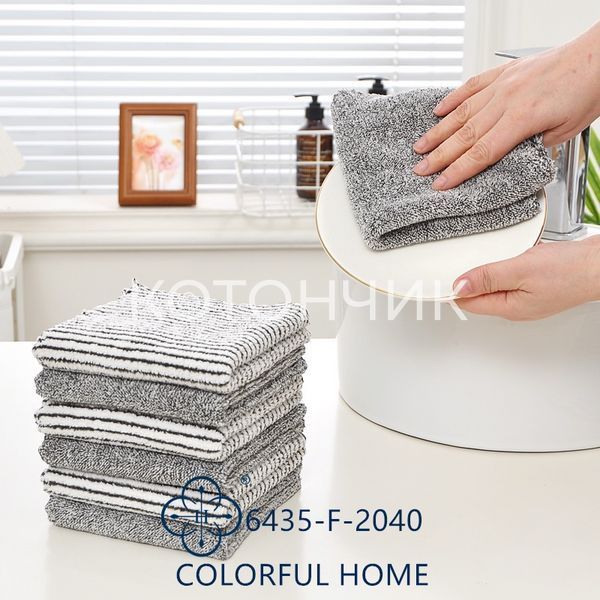 Серветки мікрофібра 25х25см 30штук Colorful Home 6435 2716 фото КОТОНЧИК
