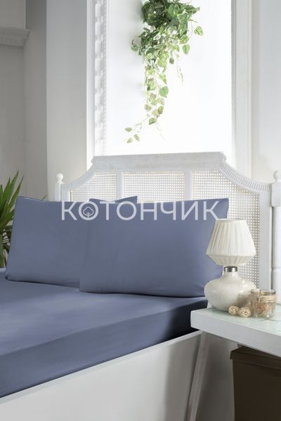 Сатиновая простынь на резинке с наволочками First Choice 0536 фото КОТОНЧИК