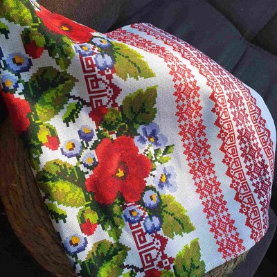 Рушник для кухні в українському стилі, 45х65 см, льон, Тираспіль 006, від 10 штук 0932 фото КОТОНЧИК