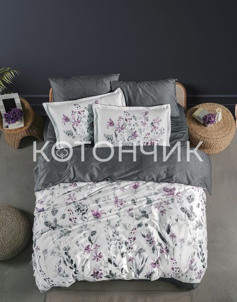 Постільна білизна La Romano Premium Satin Delcina Grey 0288 фото КОТОНЧИК