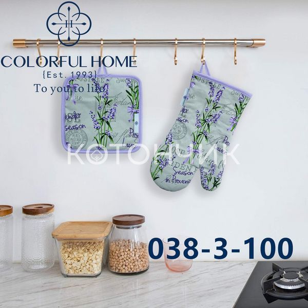 4штуки кухонних рукавичок з прихваткою 038-3 2789 фото КОТОНЧИК