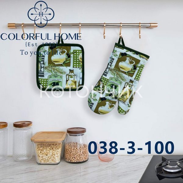 4штуки кухонних рукавичок з прихваткою 038-3 2789 фото КОТОНЧИК