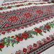 Льняная скатерть в украинском стиле "Вышивка с цветами" 220х150см 1274 фото 3