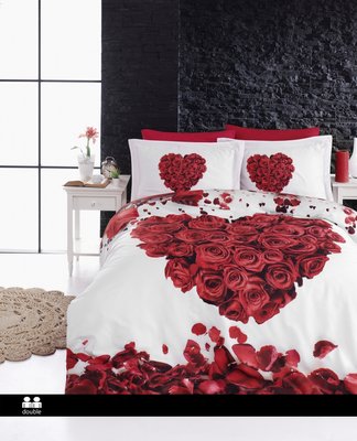 Постельное белье First Choice 3D Satin 200×220 Valentine 0314 фото КОТОНЧИК