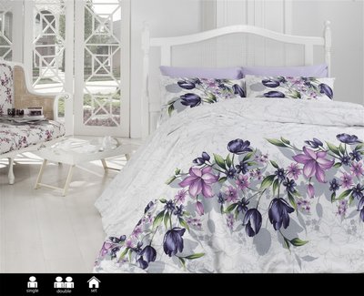 Постільна білизна First Choice Ranforce Riella Lilac 0166 фото КОТОНЧИК