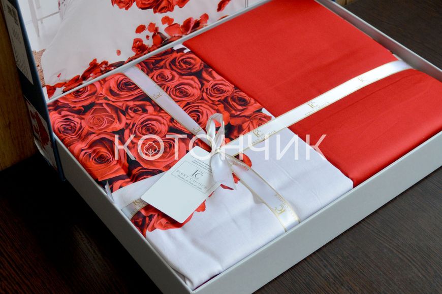 Постельное белье First Choice 3D Satin 200×220 Valentine 0314 фото КОТОНЧИК