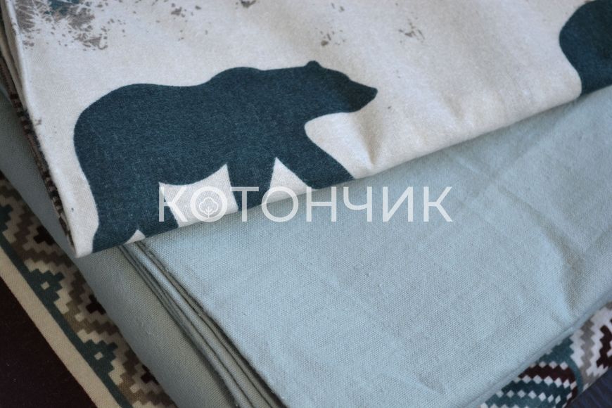 Постільна білизна First Choice Flanel Cozy Green 0123 фото КОТОНЧИК