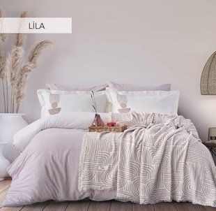 Постільна білизна з мусліновим пледом Istanbul Babil Lila євро