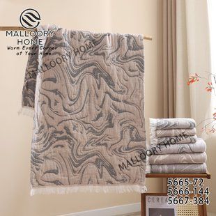 Муслінові рушники з бахрамою 8 штук 70х140см Malloory Home 5665 3008 фото КОТОНЧИК