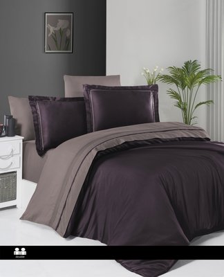 Постільна білизна First Choice Deluxe Satin Dark Series Serenity Purple & Lilac 0103 фото КОТОНЧИК