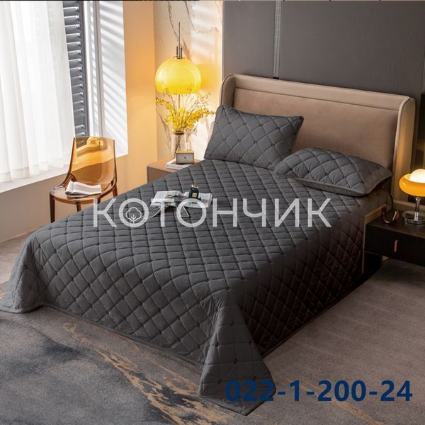 Велюрове покривало з брендовим логотипом 220x240см 007-75 3009 фото КОТОНЧИК