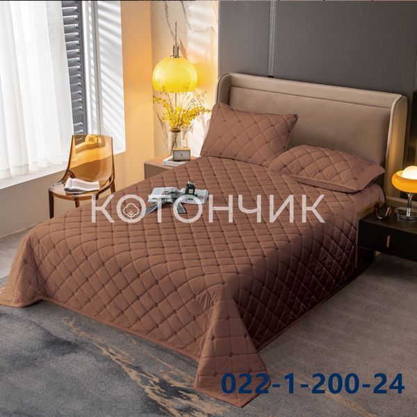 Велюрове покривало з брендовим логотипом 220x240см 007-75 3009 фото КОТОНЧИК