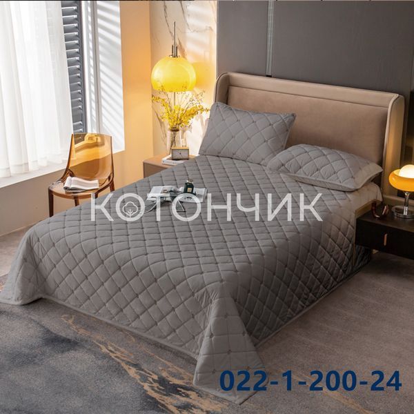 Велюрове покривало з брендовим логотипом 220x240см 007-75 3009 фото КОТОНЧИК