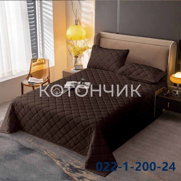 Велюрове покривало з брендовим логотипом 220x240см 007-75 3009 фото КОТОНЧИК
