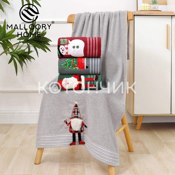Махрові новорічні рушники 8 штук 70х140см Malloory Home 8969 2378 фото КОТОНЧИК