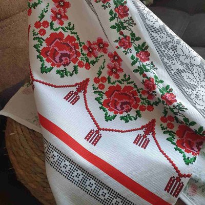 Рушник для кухні в українському стилі, 45х65 см, льон, Тираспіль 014, від 10 штук 0944 фото КОТОНЧИК