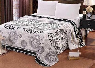 Плед из микрофибры Велсофт Versace, 150х220см 1232 фото КОТОНЧИК