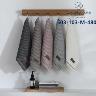 Вафельні рушники 12 штук 35х75 см Colorful Home 503-103 2800 фото КОТОНЧИК