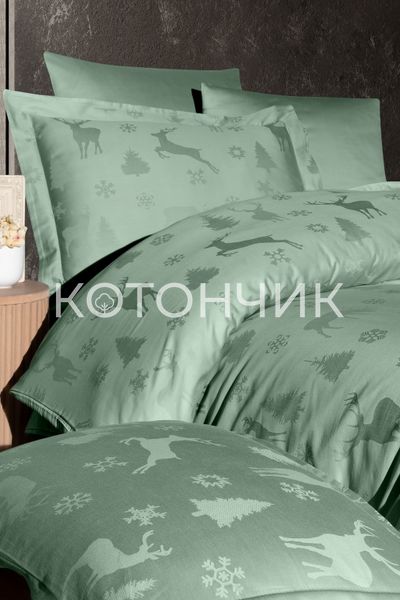 Постільна білизна First Choice Satin Jacquard Midas Green 0250 фото КОТОНЧИК