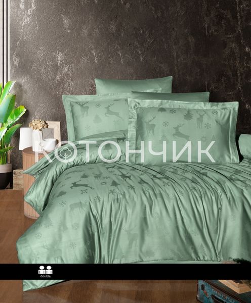 Постільна білизна First Choice Satin Jacquard Midas Green 0250 фото КОТОНЧИК