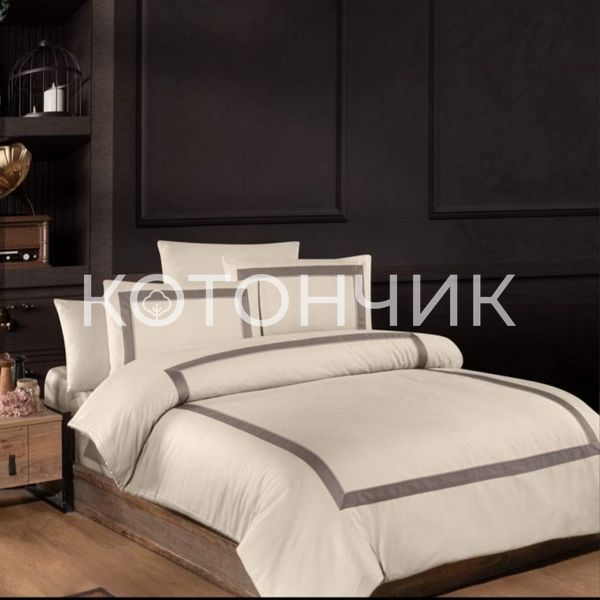 Постільна білизна First Choice Deluxe Satin Belezza Cappuccino 0935 фото КОТОНЧИК