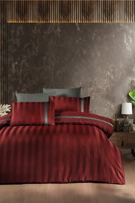 Постільна білизна First Choice Deluxe Satin Dark Series Artwel Dark Red 0110 фото КОТОНЧИК