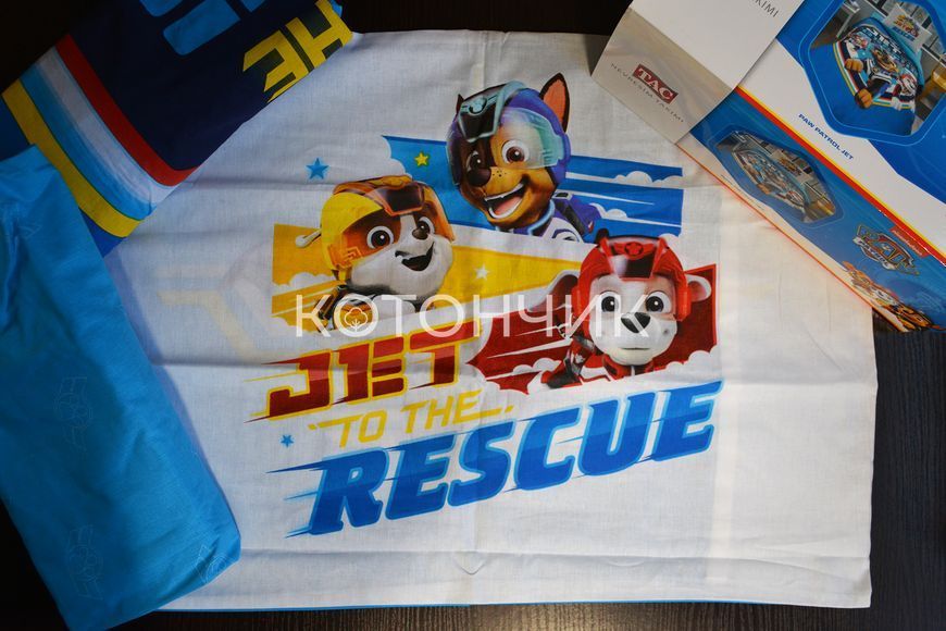 Постільна білизна TAC Disney 160&times;220 см Paw Patrol Jet 1501 фото КОТОНЧИК