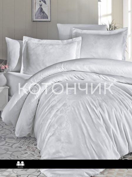 Постельное белье First Choice Satin Jacquard Herra White 0252 фото КОТОНЧИК