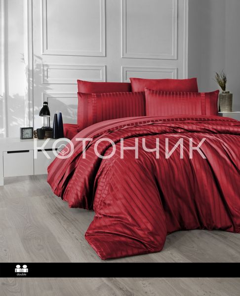 Постельное белье First Choice Deluxe Satin Dark Series New Trend Red 0111 фото КОТОНЧИК