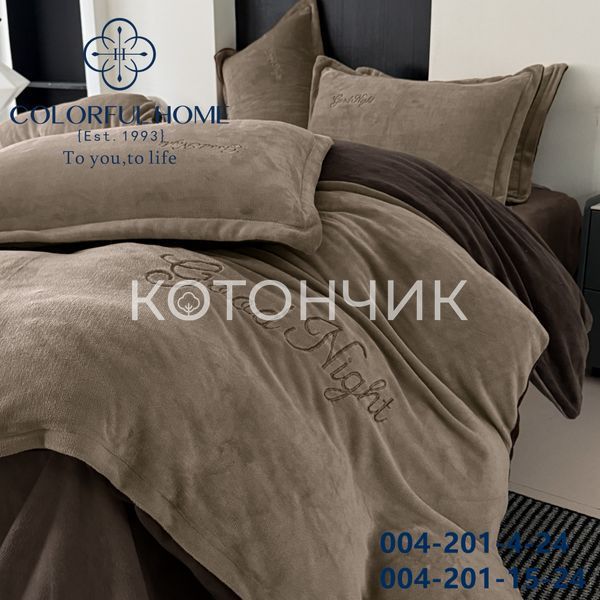 Велюрова постільна білизна євро Colorful Home 004-201 3228 фото КОТОНЧИК