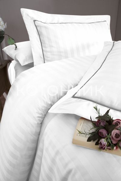 Постельное белье First Choice Deluxe Satin Novel Line white 0062 фото КОТОНЧИК