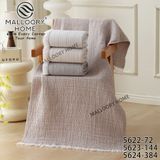 Муслиновые полотенца с бахрамой 8 штук 50х90см Malloory Home 5623 2867 фото КОТОНЧИК