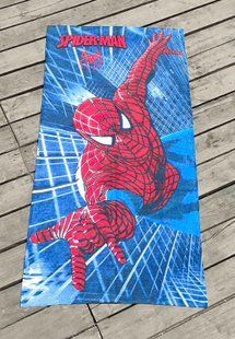 Пляжний велюровий рушник 70х140см Туреччина Spider Man 2072 фото КОТОНЧИК